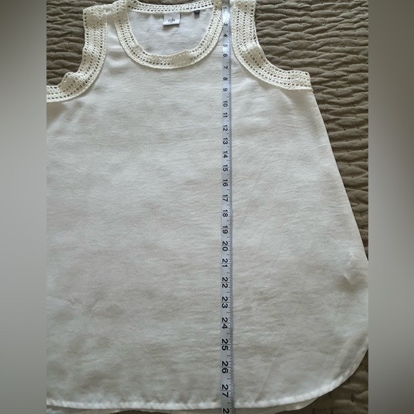 CAbi White Crochet Detail Tank Top - Picture 5 of 5